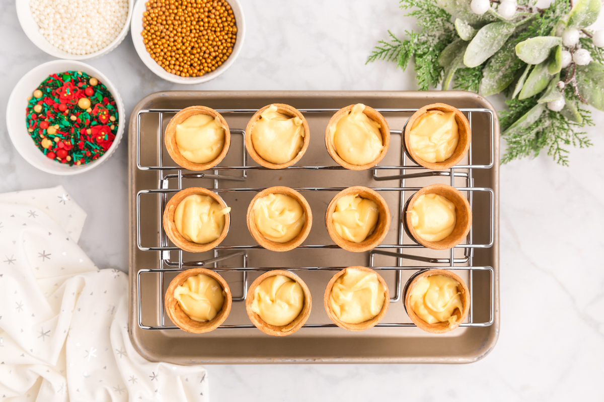 cake batter in cake cones